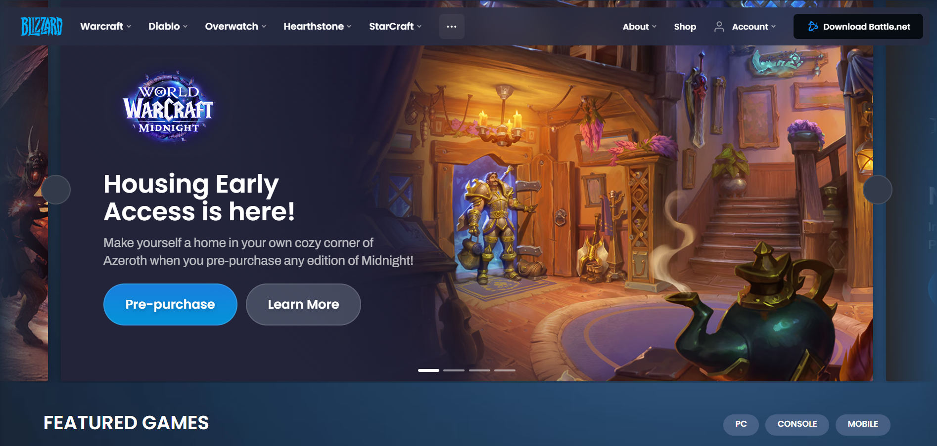 Contatos do Help Desk Blizzard