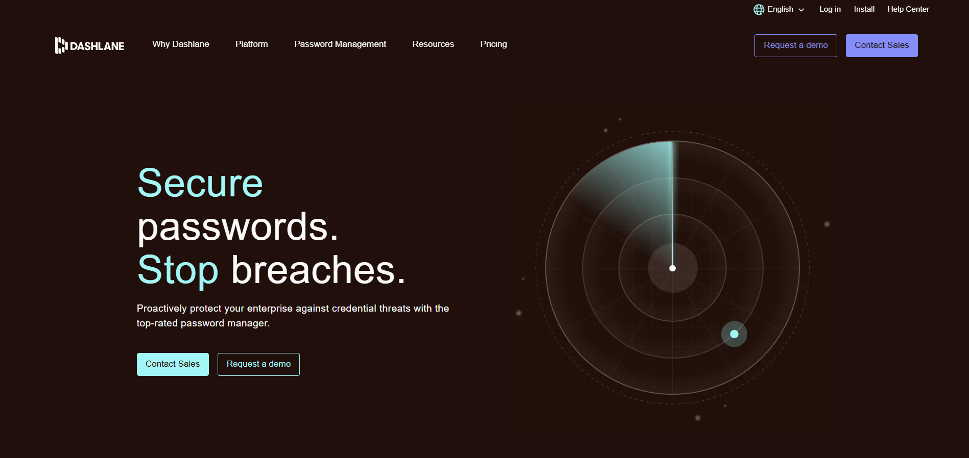 Contatos do Help Desk Dashlane
