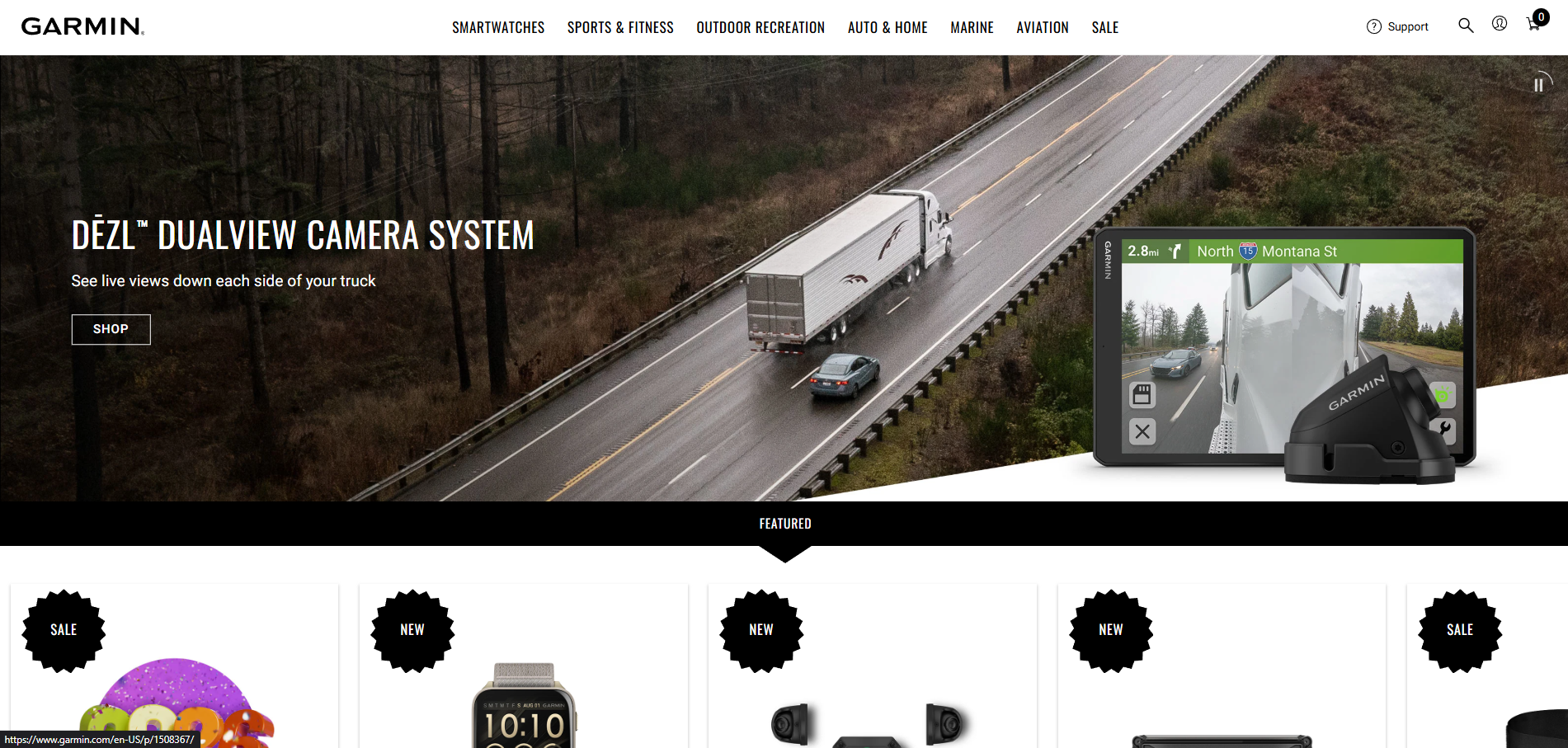Contatos do Help Desk Garmin