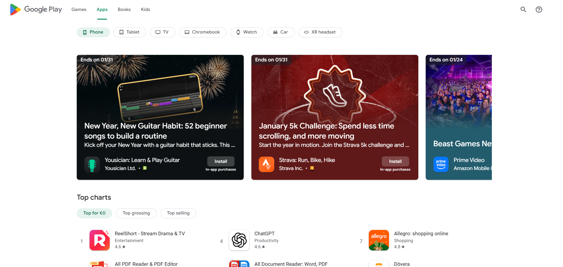 Contatos do Suporte do Google Play