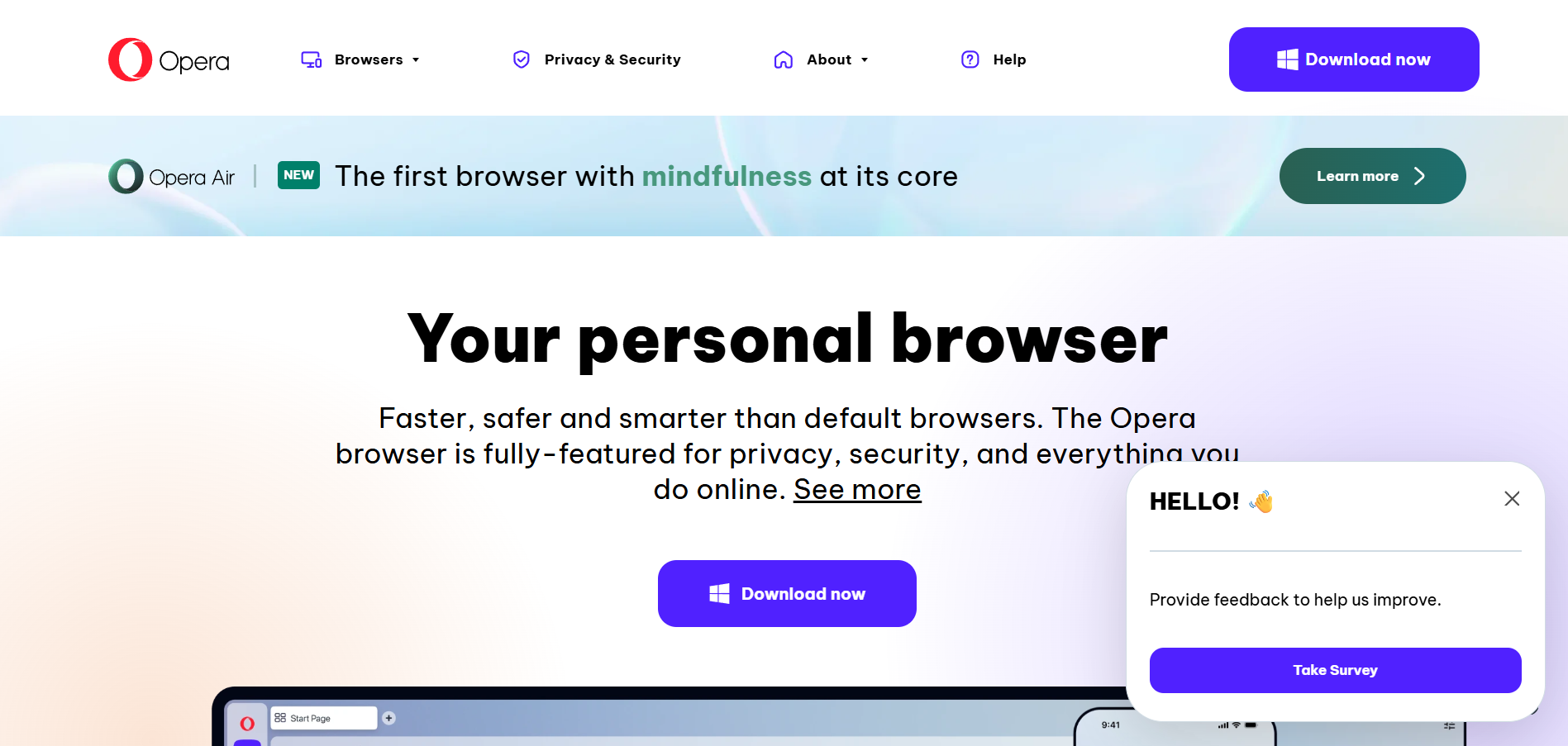 Contatos da Central de Ajuda da Opera