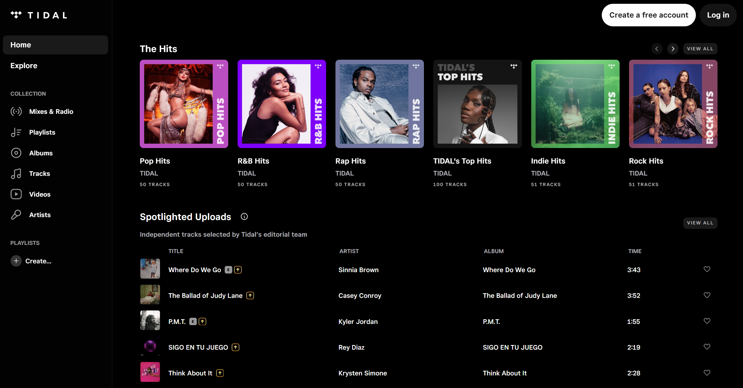 Contatos do Help Desk TIDAL