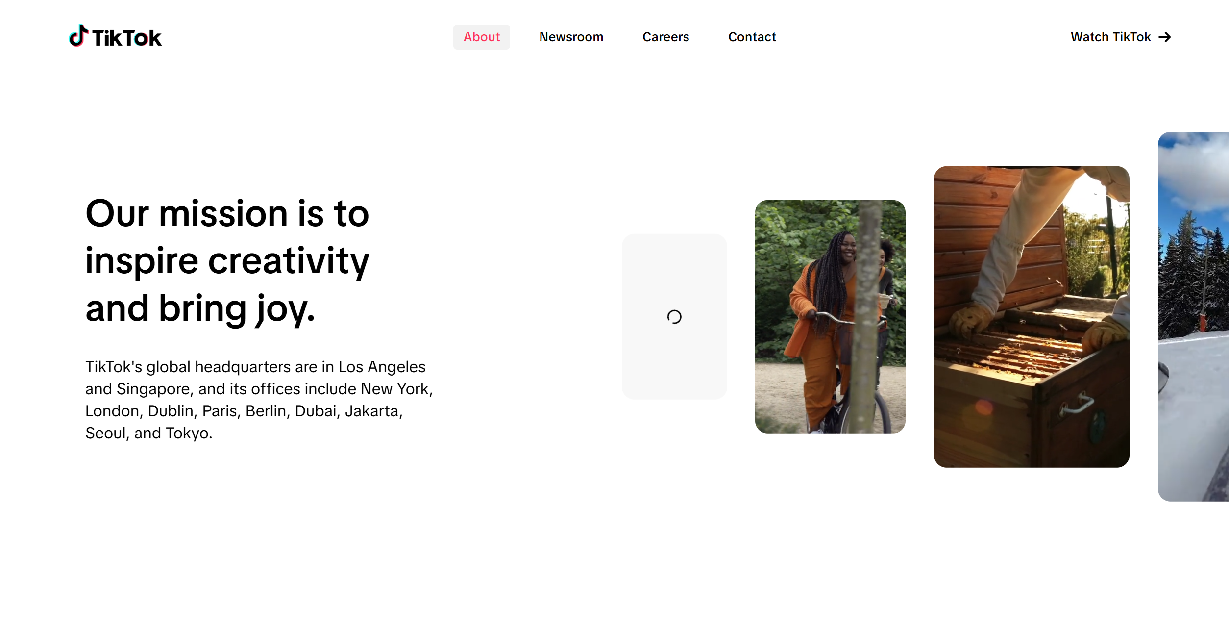 Contatos do Help Desk do TikTok