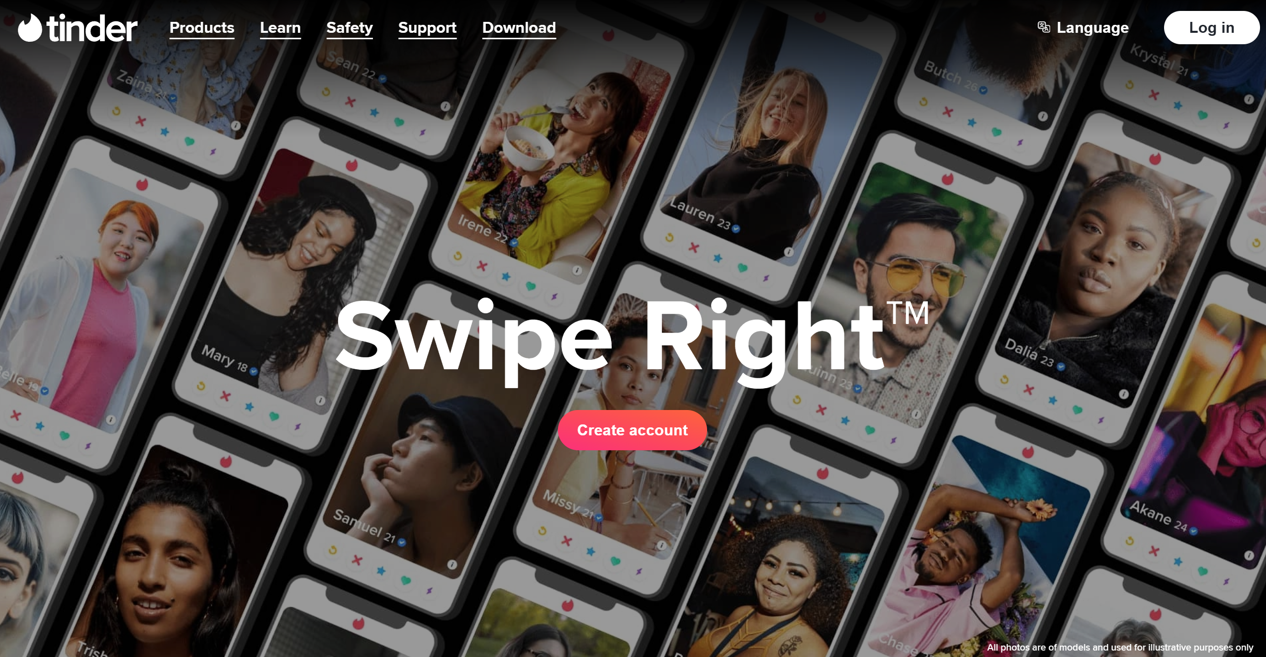 Contatos do Help Desk Tinder