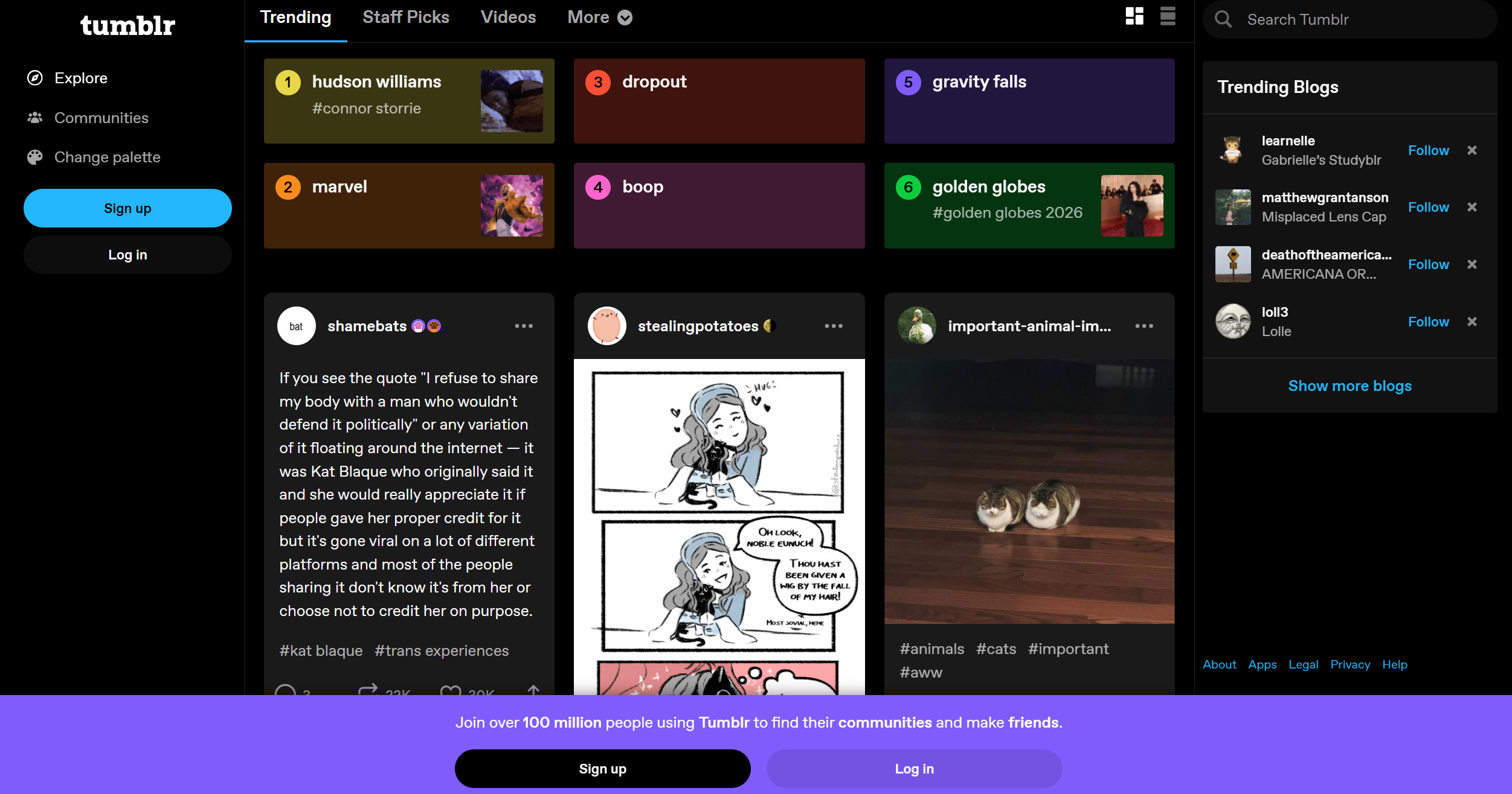 Contatos do Help Desk Tumblr