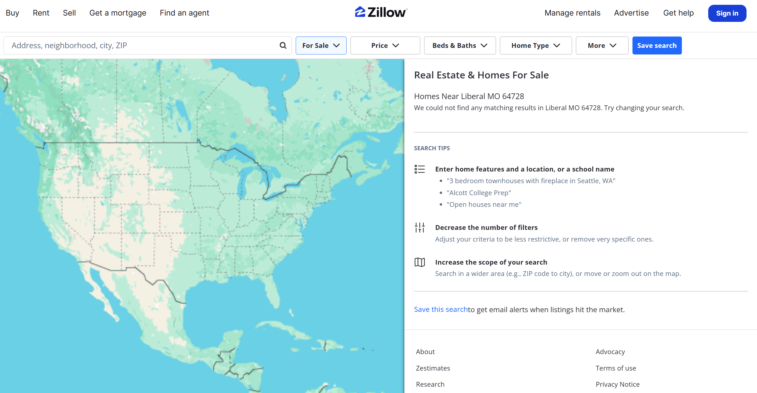 Contatos do Help Desk Zillow