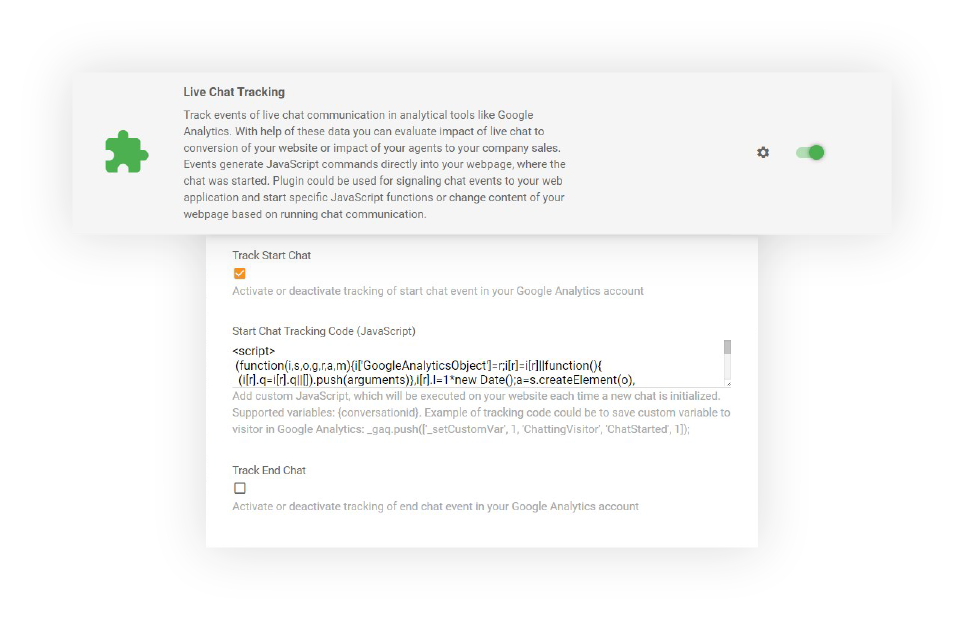 Rastreamento de Chat Incorporado no LiveAgent