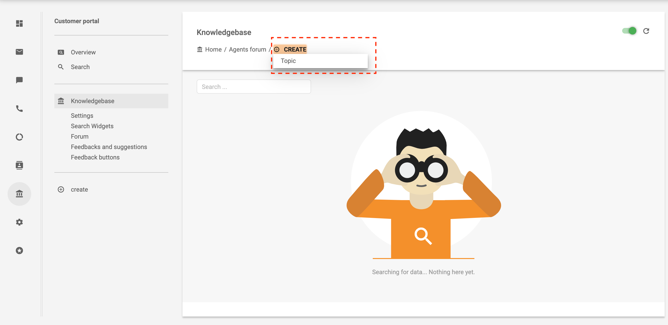 Criar tópico em fórum de agente - LiveAgent