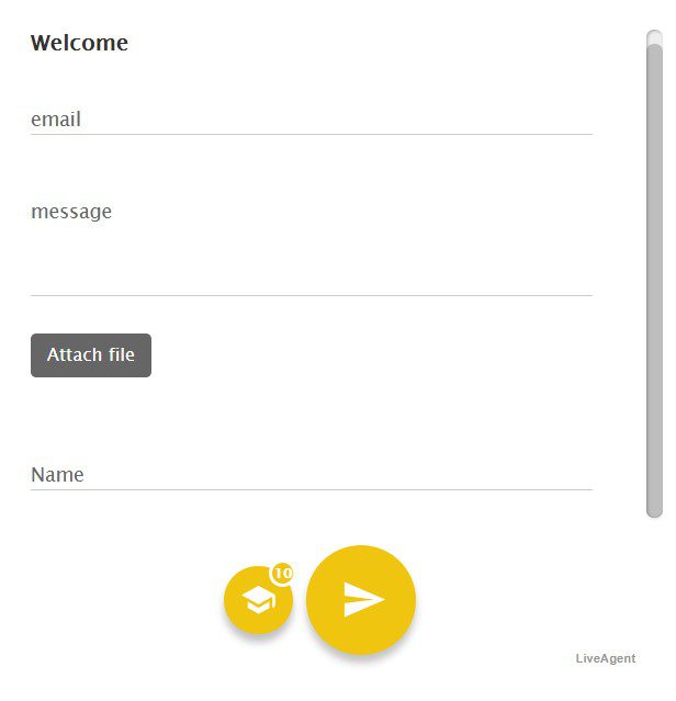 Estilo de formulário de contato escuro