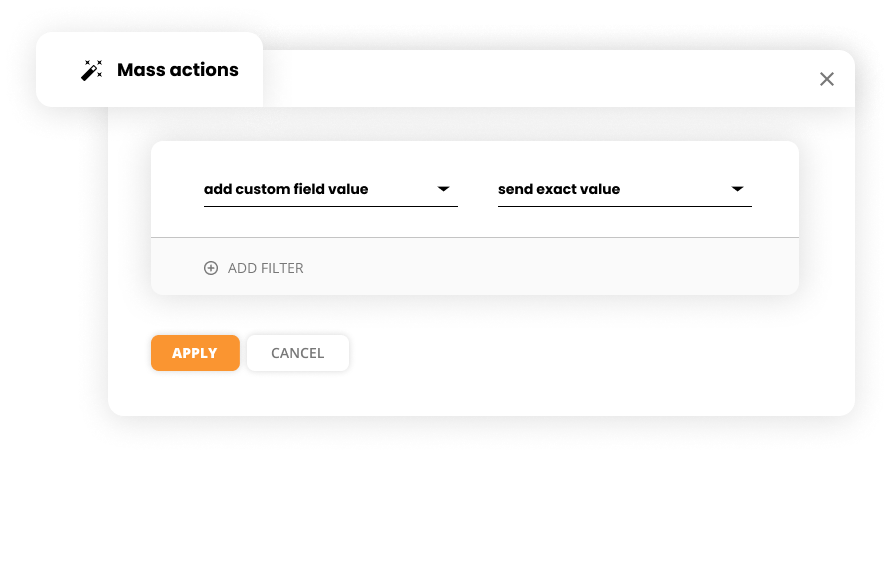 Mockup de ações em massa