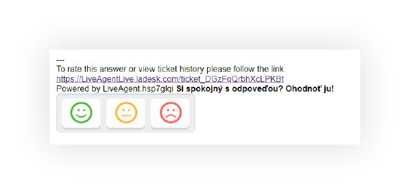 Link de histórico de tickets online no email