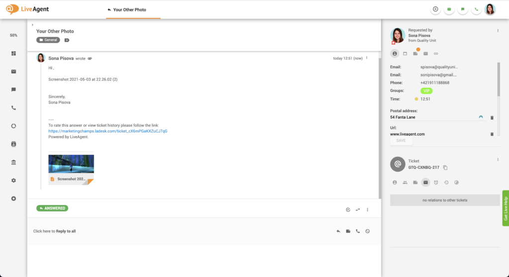 Anexos de imagem colada em email