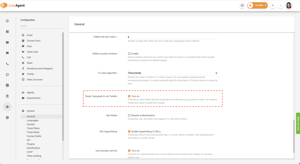 Configurações de auto-atribuição do Botão Para Resolver
