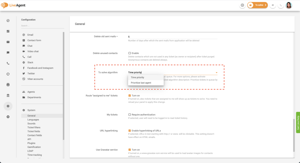 Configurações de prioridade Para Resolver