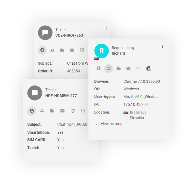 Visão geral dos campos de contato
