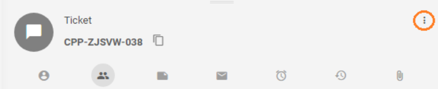 Navegação de exportação de ticket