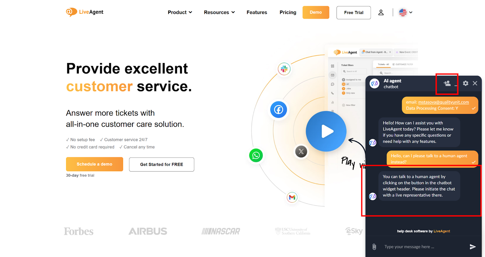 Recursos de Chatbot com IA