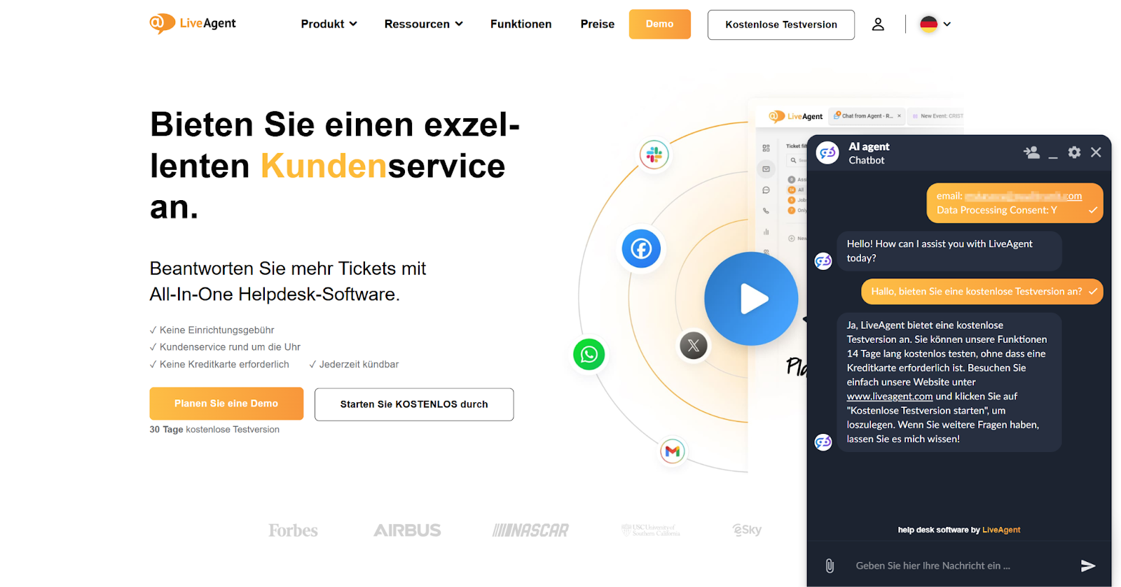 Chatbot do LiveAgent com Suporte Multilíngue