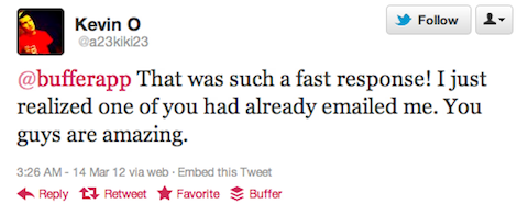 Exemplo de resposta rápida