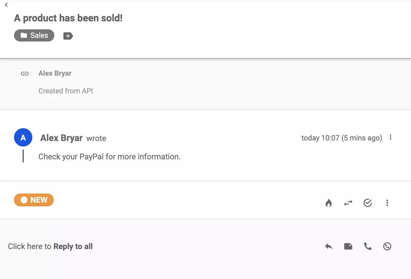 Visualização de ticket no LiveAgent após integração bem-sucedida via Zapier