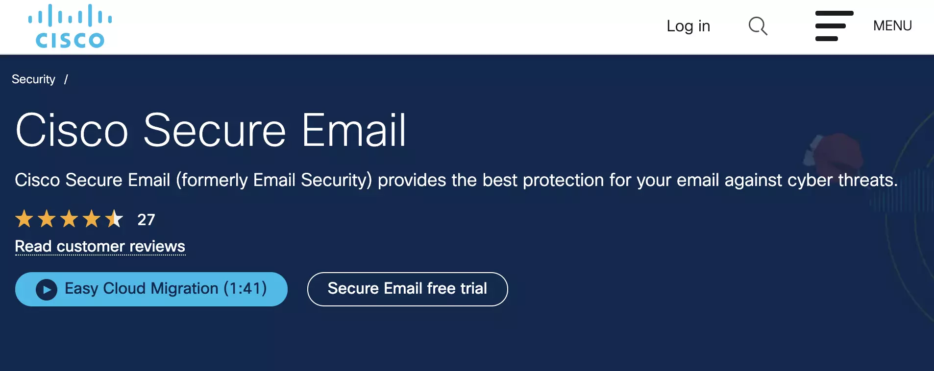 Site do Cisco Secure Email