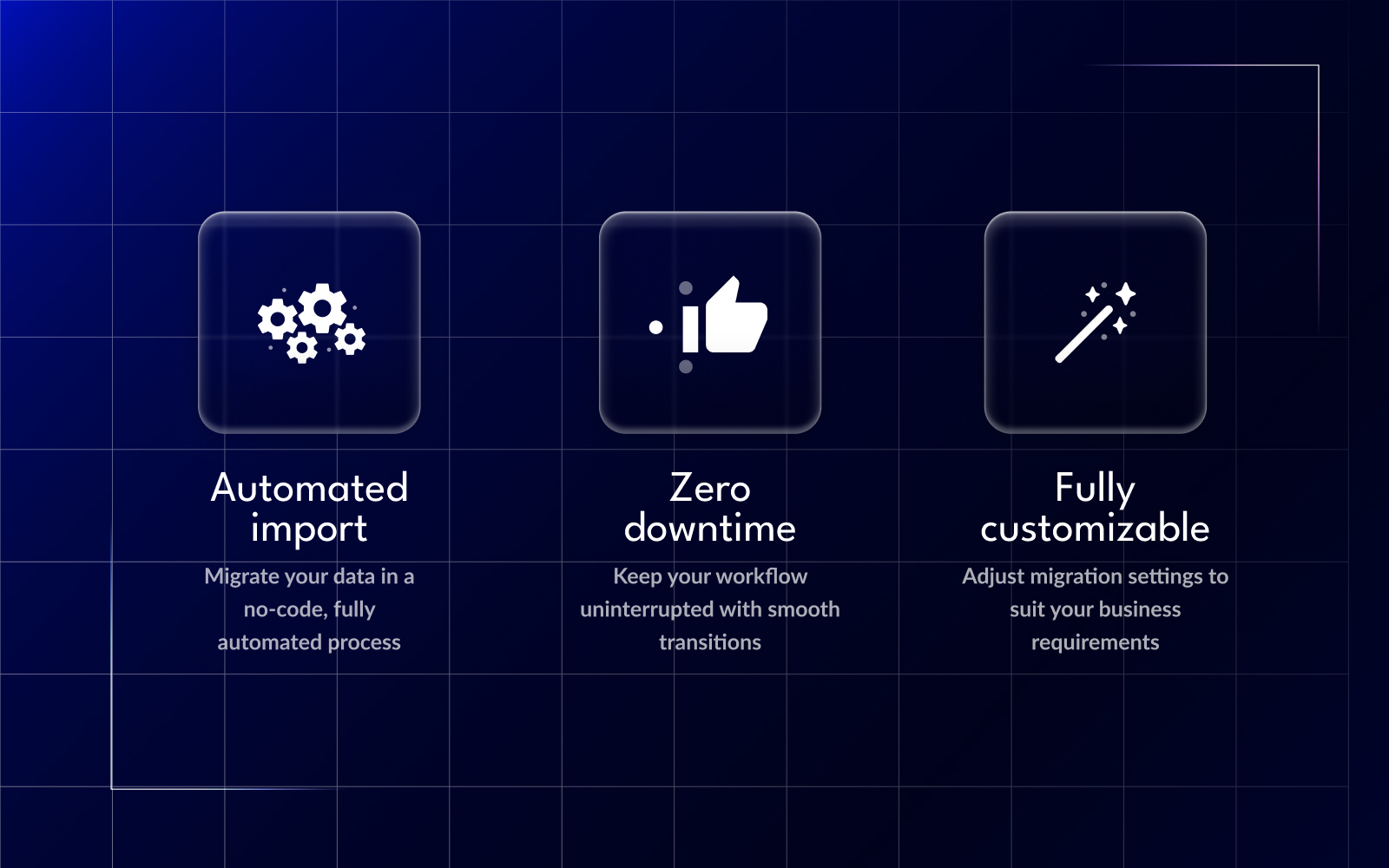 Principais recursos do Help Desk Migration