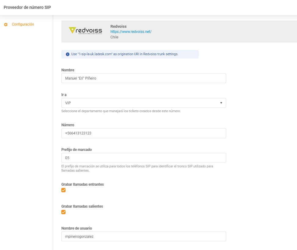Credenciais Redvoiss