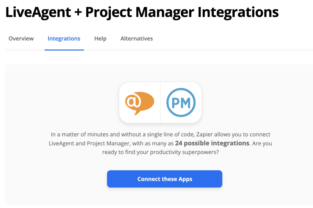 Configuração de integração Zapier