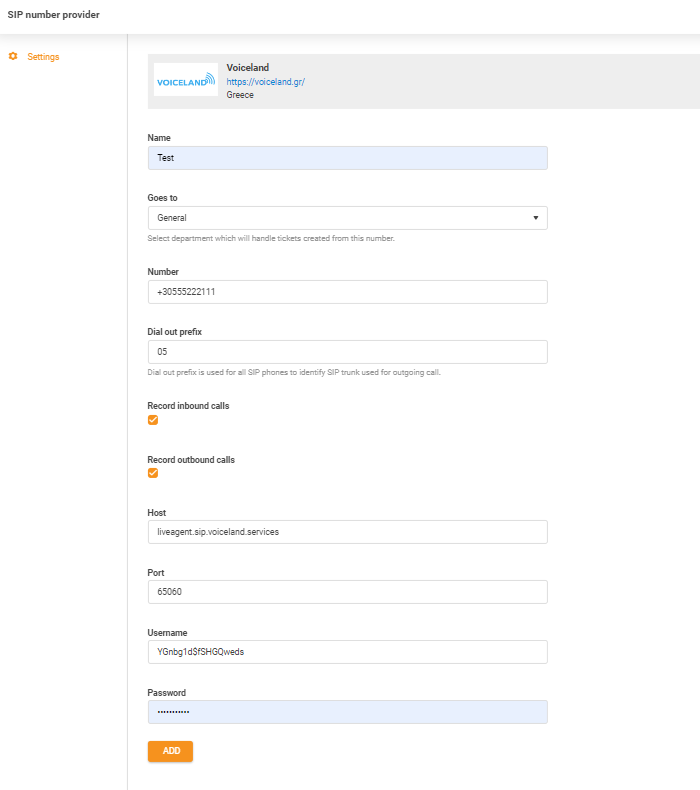 Credenciais Voiceland
