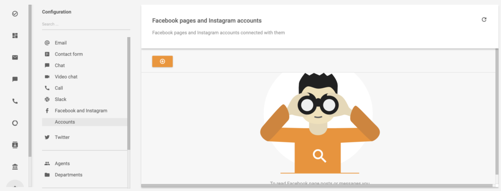 Imagem mostrando como adicionar conta do Instagram no LiveAgent