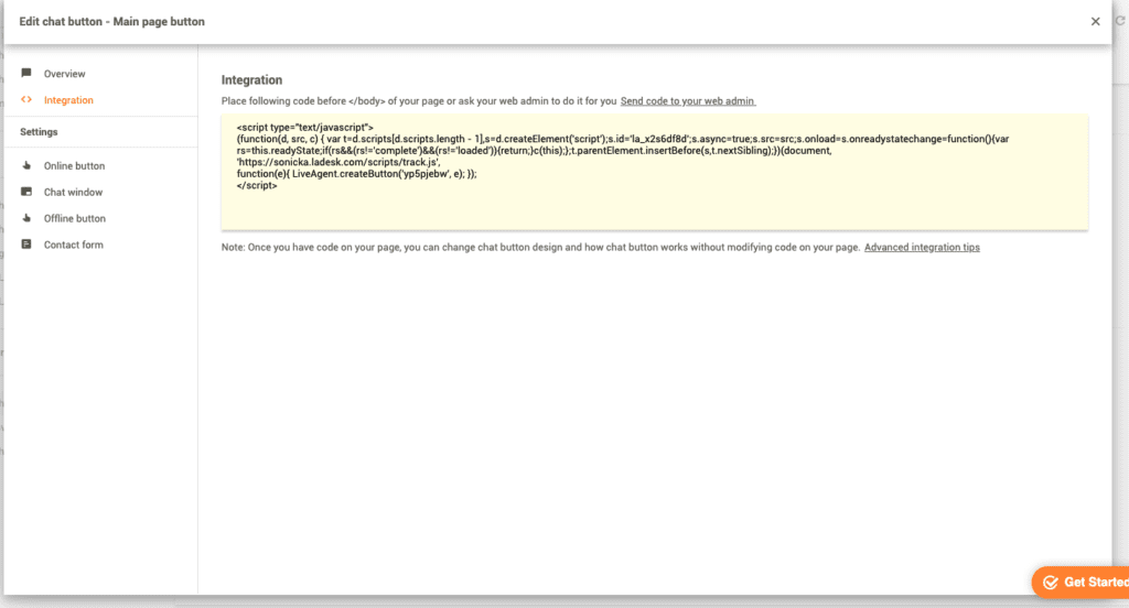 Código de integração do CS-Cart