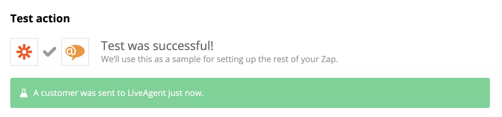Integração está pronta