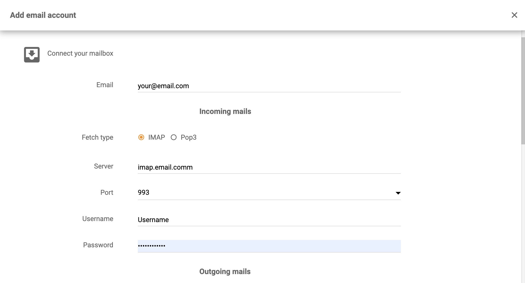 Preencha os detalhes