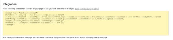Código de integração BigCommerce