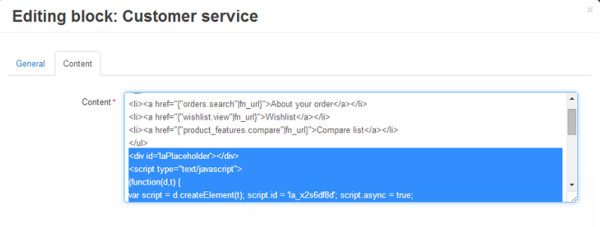 Integração do CS-Cart com LiveAgent