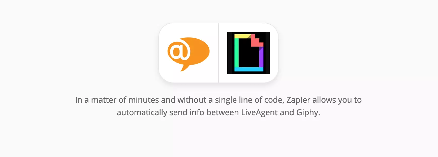 Integração LiveAgent e Giphy no Zapier