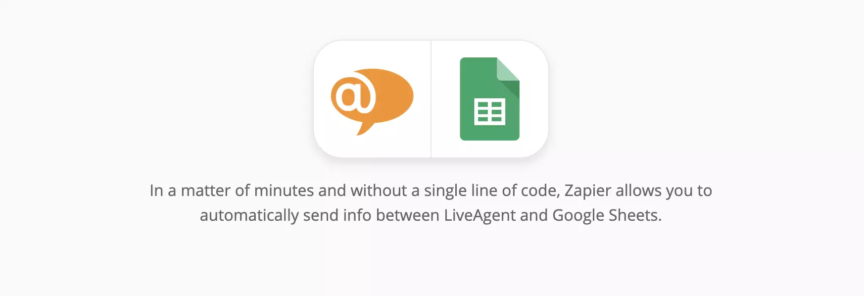 Integração do LiveAgent e Google Sheets no Zapier