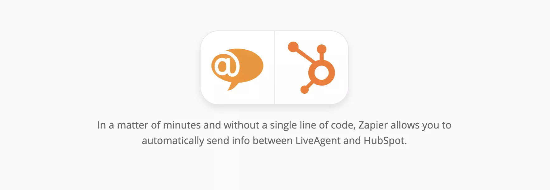 HubSpot and LiveAgent integration page on Zapier
