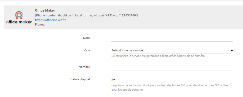 Configurar número de telefone Peoplefone