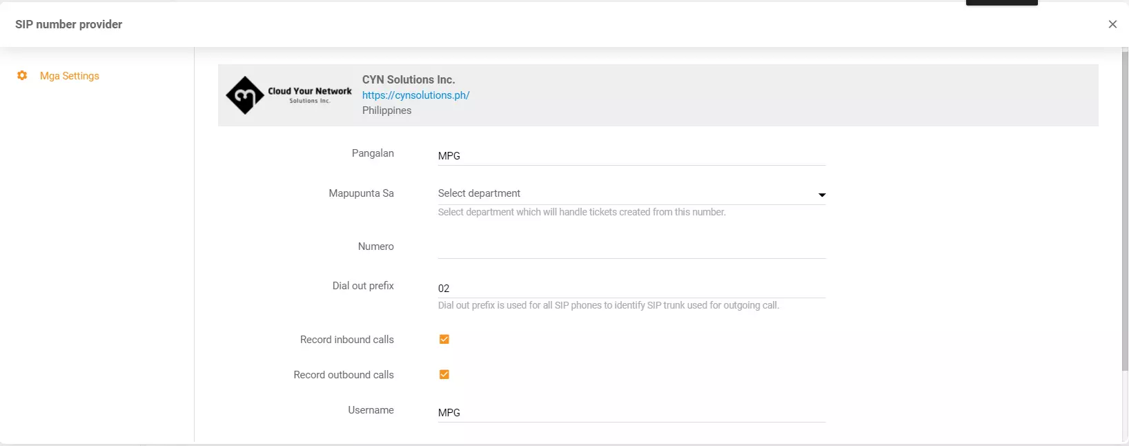 Credenciais CYN Solutions Inc