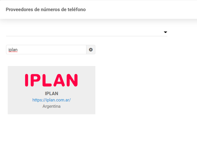 Procurar provedor iPlan
