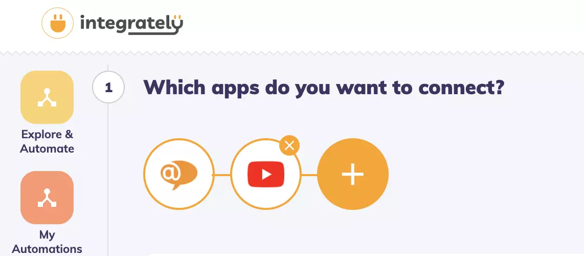 Integrately com aplicativos selecionados e prontos para integração