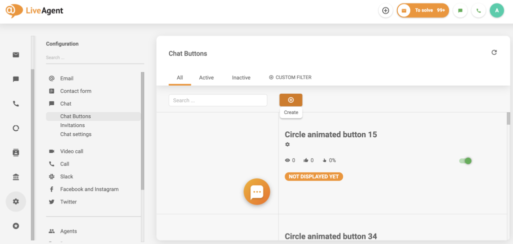 Criação de botão de chat no LiveAgent