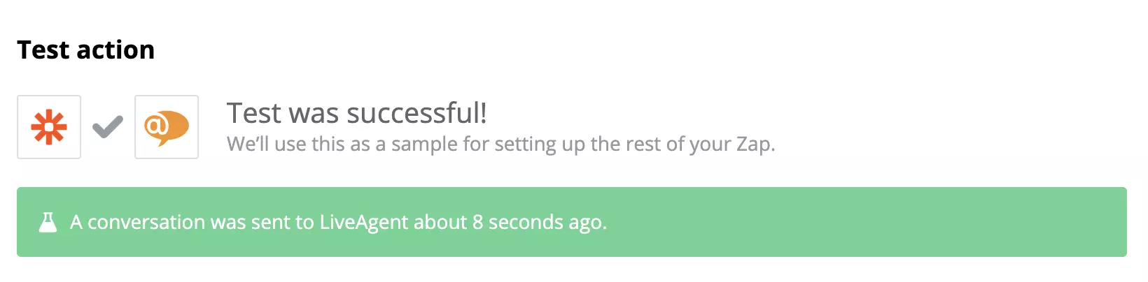 Teste bem-sucedido da integração entre Google Sheets e LiveAgent