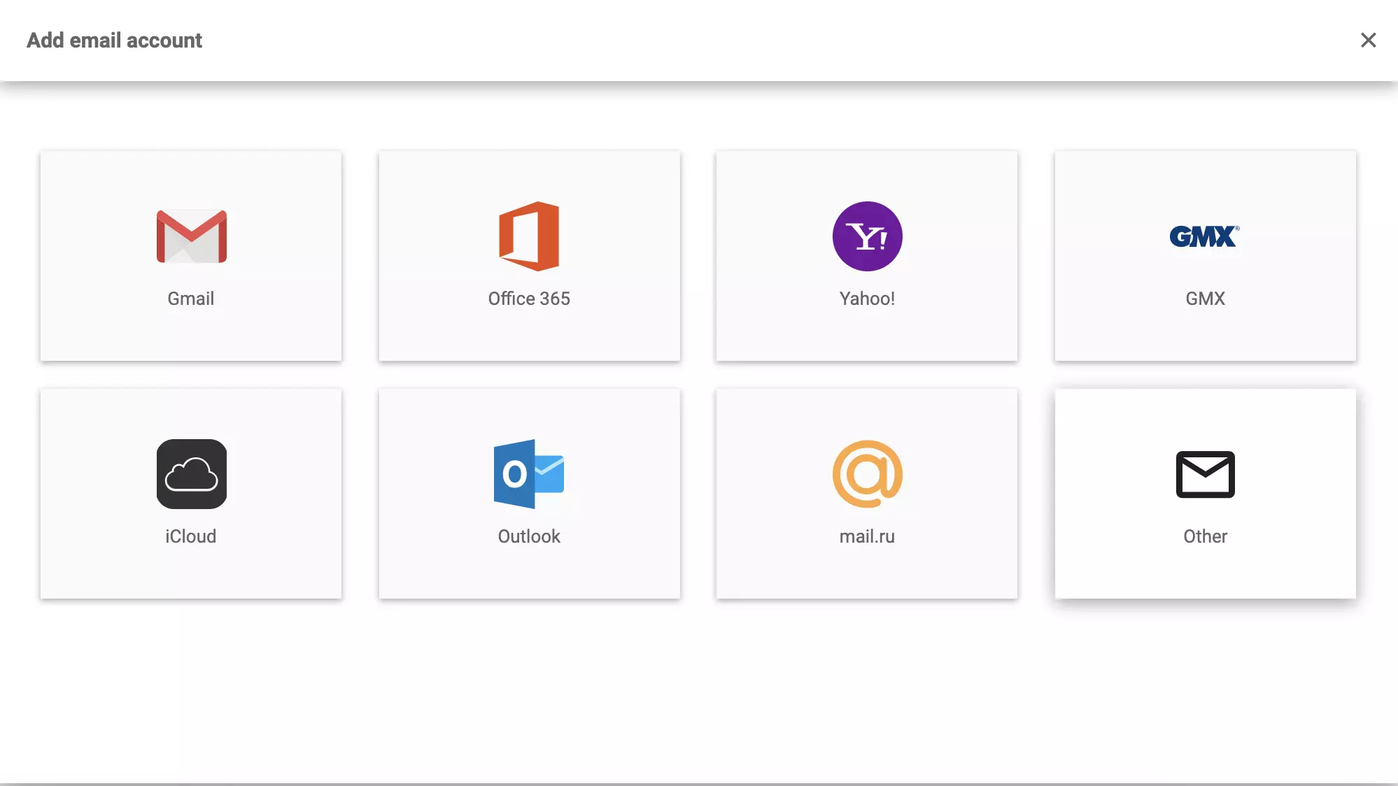 Configuração do LiveAgent com seleção de email