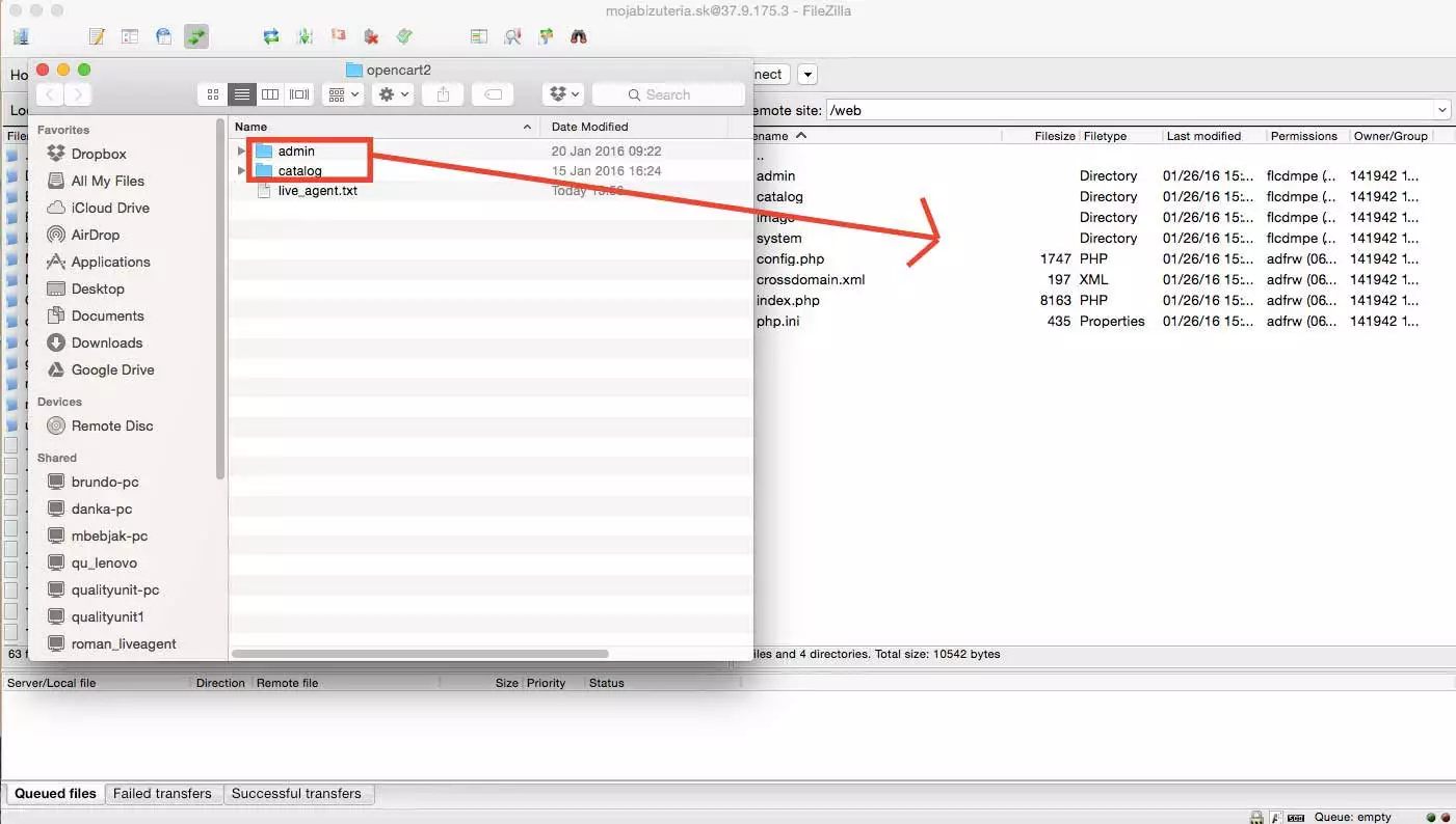 Integração OpenCart LiveAgent - Enviar arquivos