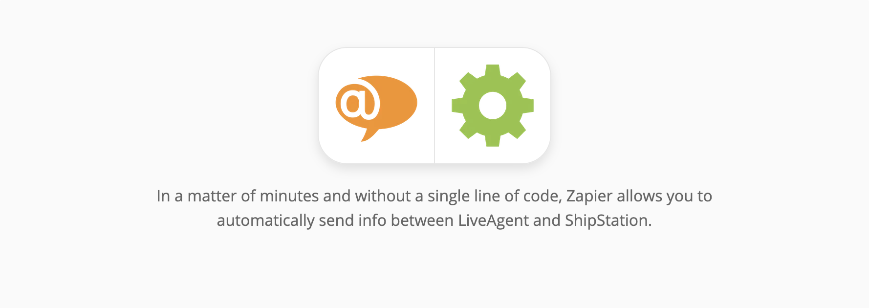Página de integração LiveAgent e ShipStation no Zapier