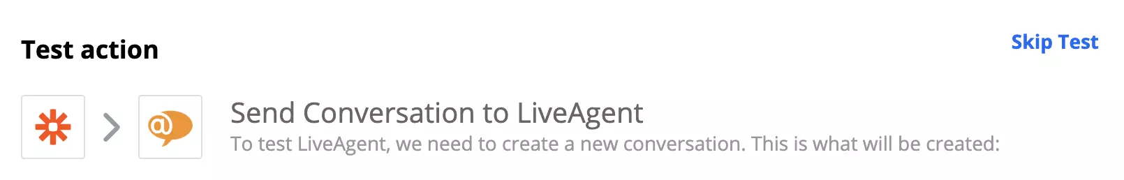 Teste de integração do Jira e LiveAgent no Zapier