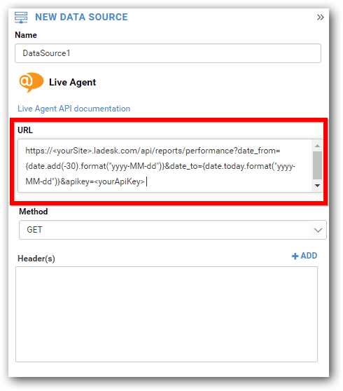 Configuração de URL da API Bold BI