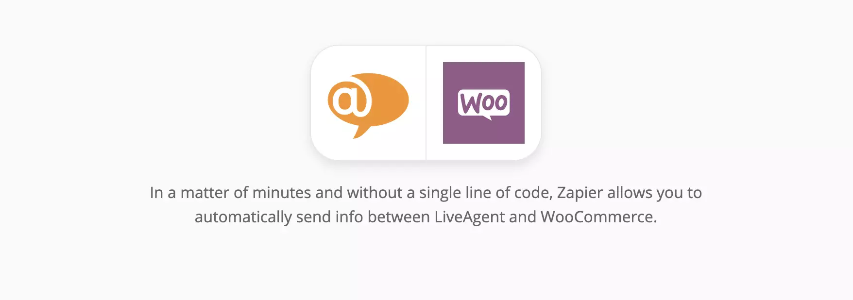 Integrações LiveAgent e WooCommerce no Zapier